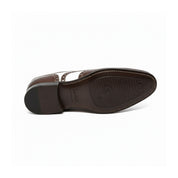 sole-view - Men's Brown & White Leather Spectator Shoes