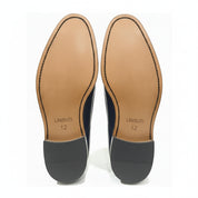 sole-view - Men's Burgundy Leather Double Buckle Dress Shoes