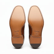 sole-view - Men's Classic Brown Leather Brogue Dress Shoes