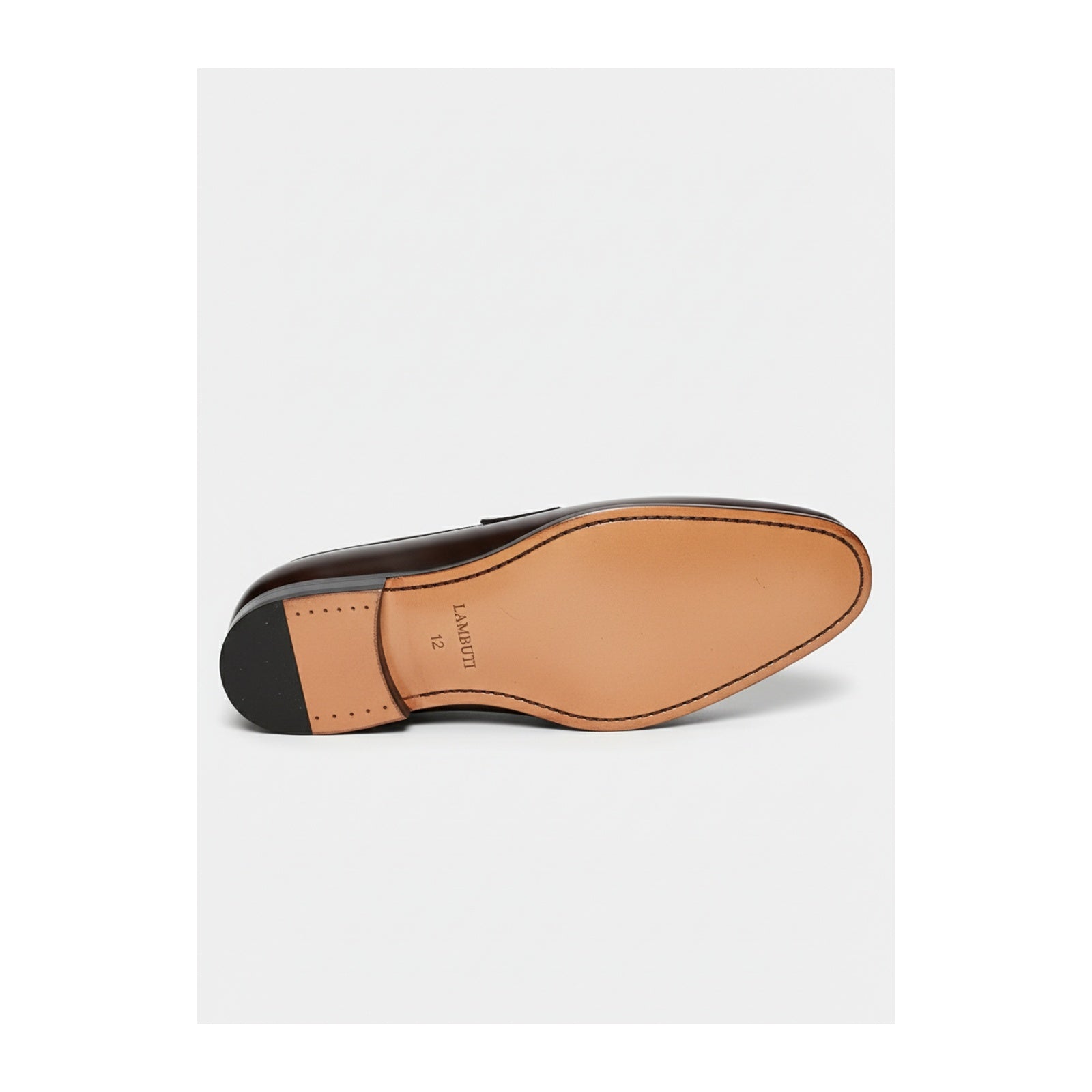 sole-view - Men's Dark Brown Leather Slip-On Moccasins