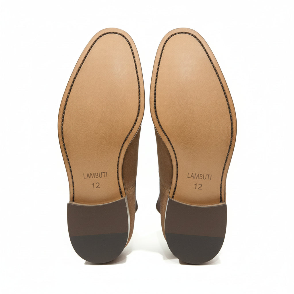 sole-view - Men's Full Grain Suede Chelsea Boots with Classic Design