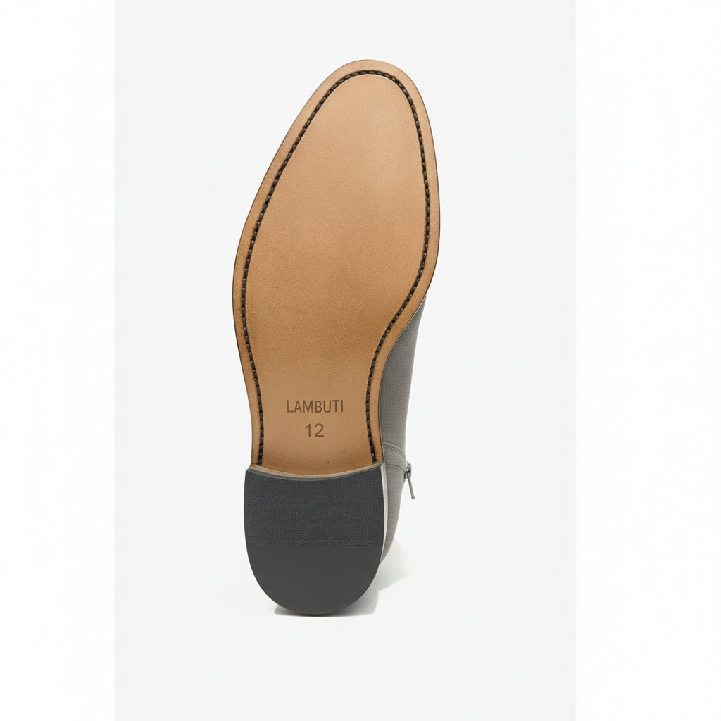 sole-view - Men's Gray Suede Ankle Boots