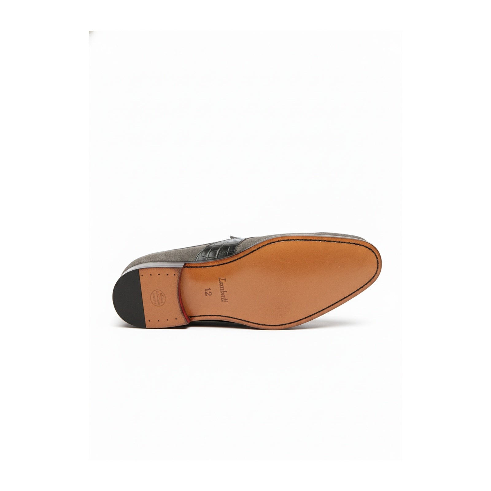 sole-view - Men's Gray Suede Moccasin Loafers