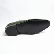 sole-view - Men's Green Leather Dress Shoes