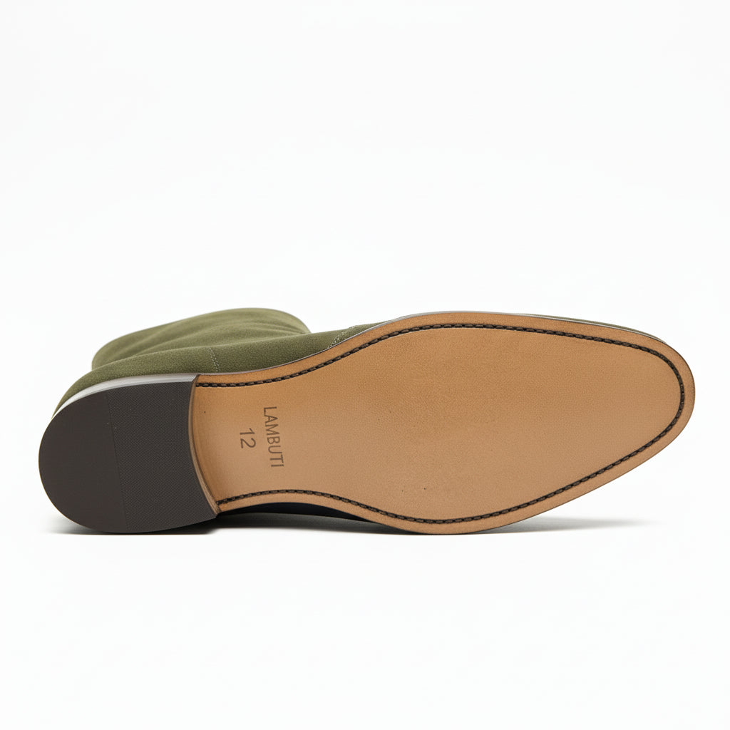 sole-view - Men's Green Suede Ankle Boots