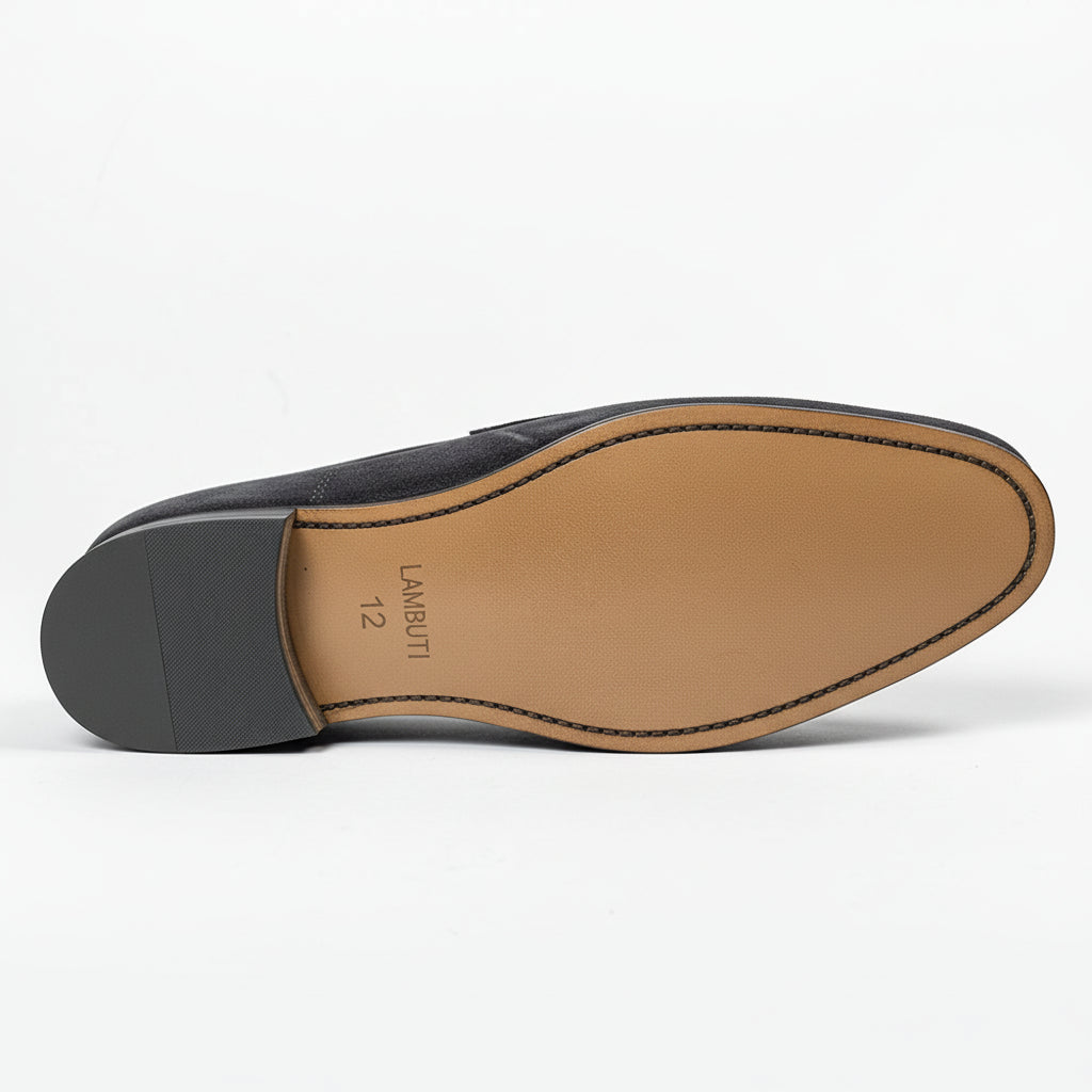 sole-view - Men's Leather & Suede Moccasin Loafers