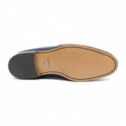 Men's Multi-color Leather Slip-on Loafers - sole-view