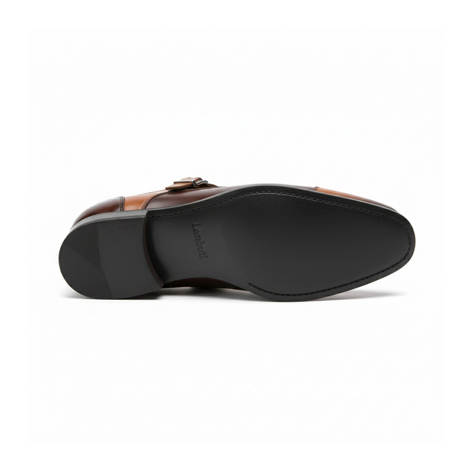 sole-view - Men's Multicolor Leather Monk Dress Shoes