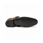 sole-view - Men's Multicolor Leather Monk Dress Shoes