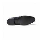 sole-view - Men's Navy Blue Leather Moccasins