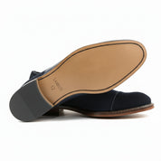 sole-view - Men's Navy Blue Suede Oxfords