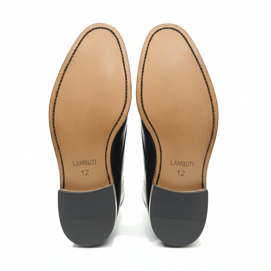 Men's Oxford Ankle Boots in Brogue Leather - sole-view