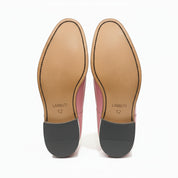 sole-view - Men's Pink Leather Oxford Shoes
