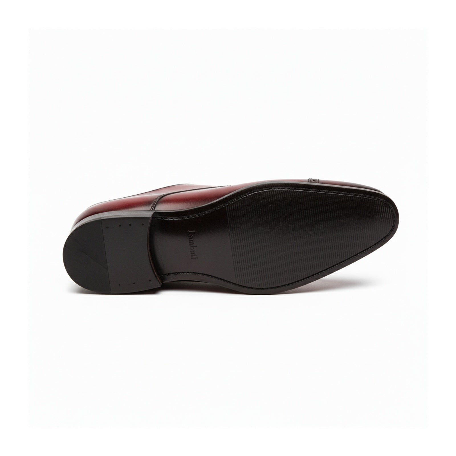 sole-view - Men's Red Leather Brogue Dress Shoes