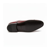 sole-view - Men's Red Leather Brogue Dress Shoes