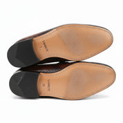 sole-view - Men's Shaded Tan Leather Tassel Loafers