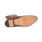 sole-view - Men's Tan Brown Leather Ankle Boots