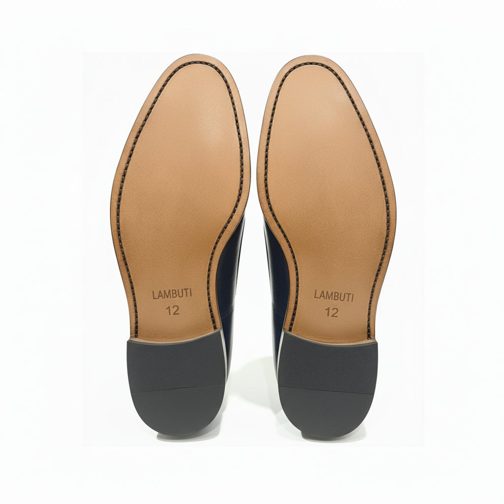 sole-view - Men's Tan Brown Leather Moccasins