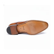 sole-view - Men's Tan Leather Oxford Dress Shoes