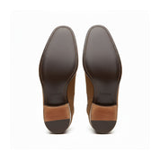 sole-view - Men's Tan Suede Chelsea Ankle Boots