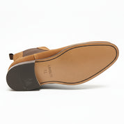 Men's Tan Suede Chelsea Boots - sole-view