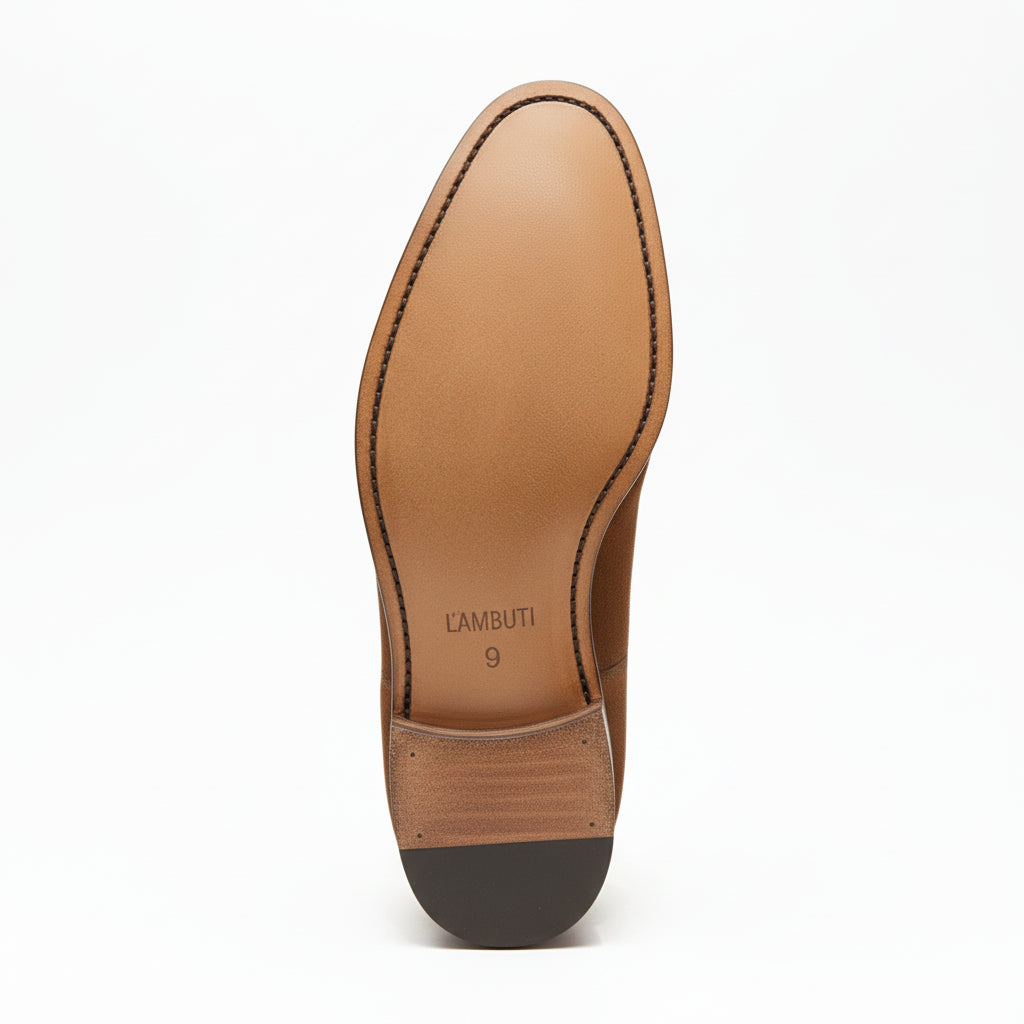 Men's Tan Suede Chelsea Boots - sole-view