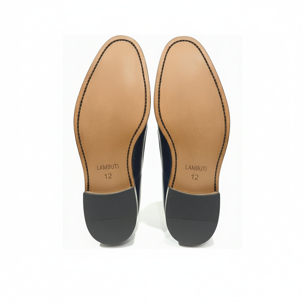 sole-view - Men's Two-tone Calf Leather Oxford Dress Shoes