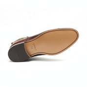 Men's Two-Tone Cap Toe Leather Boots - sole-view