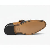 Men's Two-Tone Leather Dress Shoes - sole-view