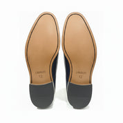 Men's Two-Tone Leather Moccasins Loafers - sole-view