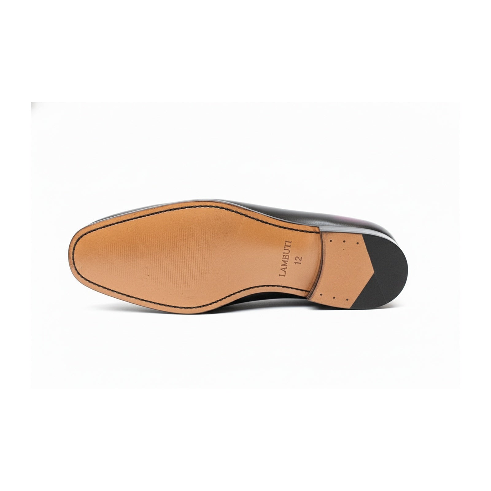 Men's Two-Tone Patina Leather Oxford Shoes - sole-view