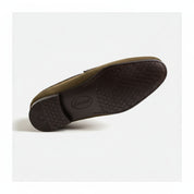 Men's Brown Suede Moccasin Loafers - sole-view