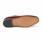 Tan Brown Oxford Dress Shoes for Men - sole-view