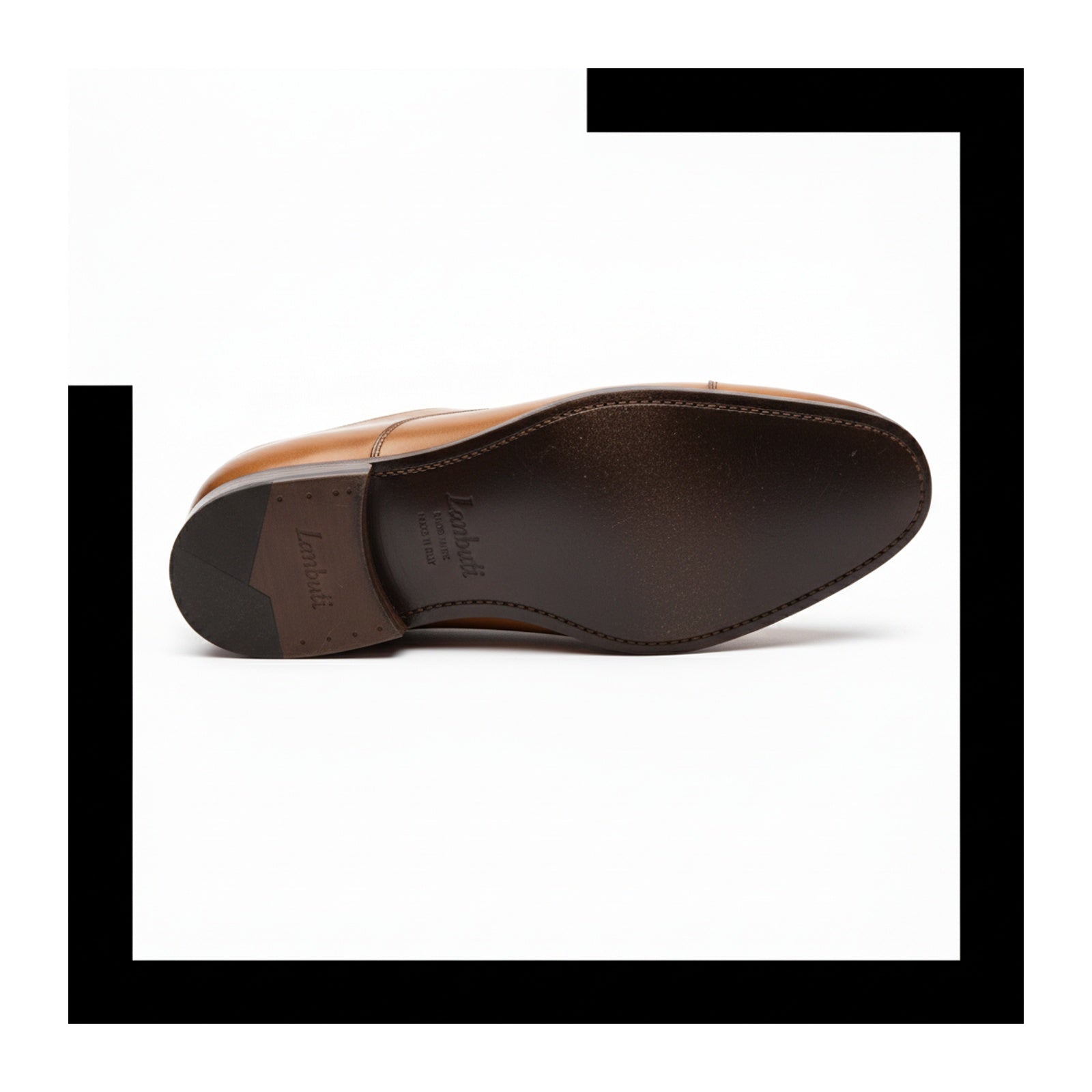 sole-view - Tan Leather Brogue Oxford Shoes