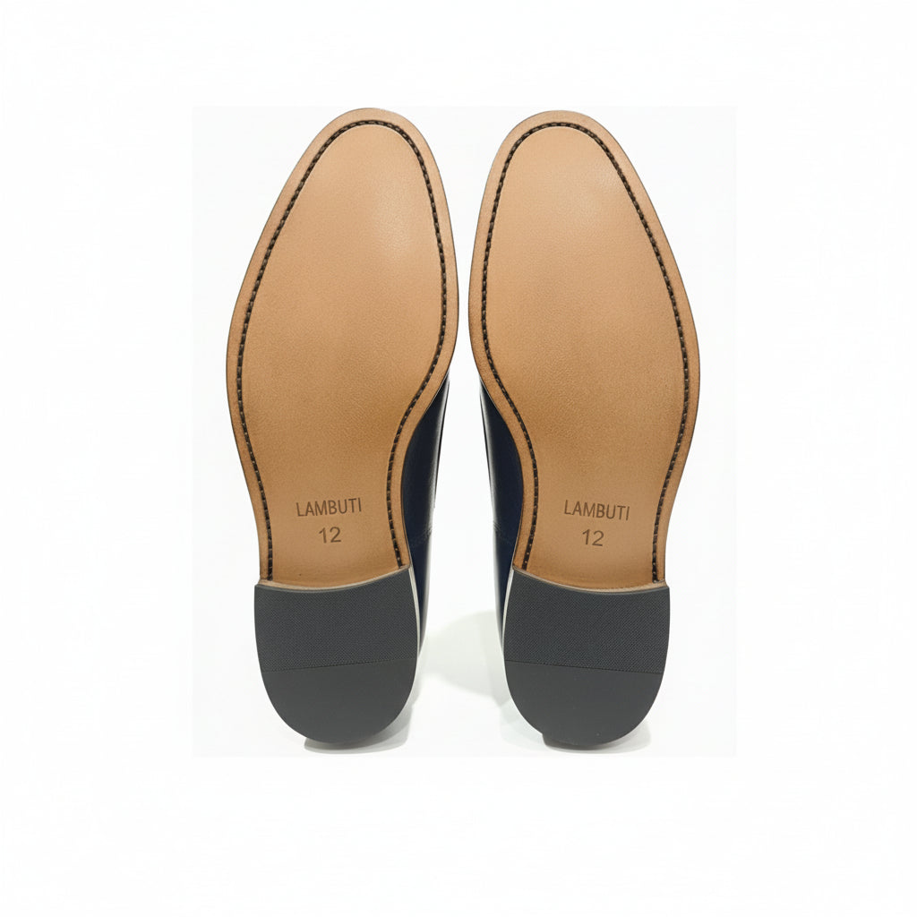 Two Tone Spectator Shoes Brown and White Leather Dress Oxford Shoes - sole-view