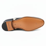 Two-Tone Wingtip Leather Dress Shoes - sole-view