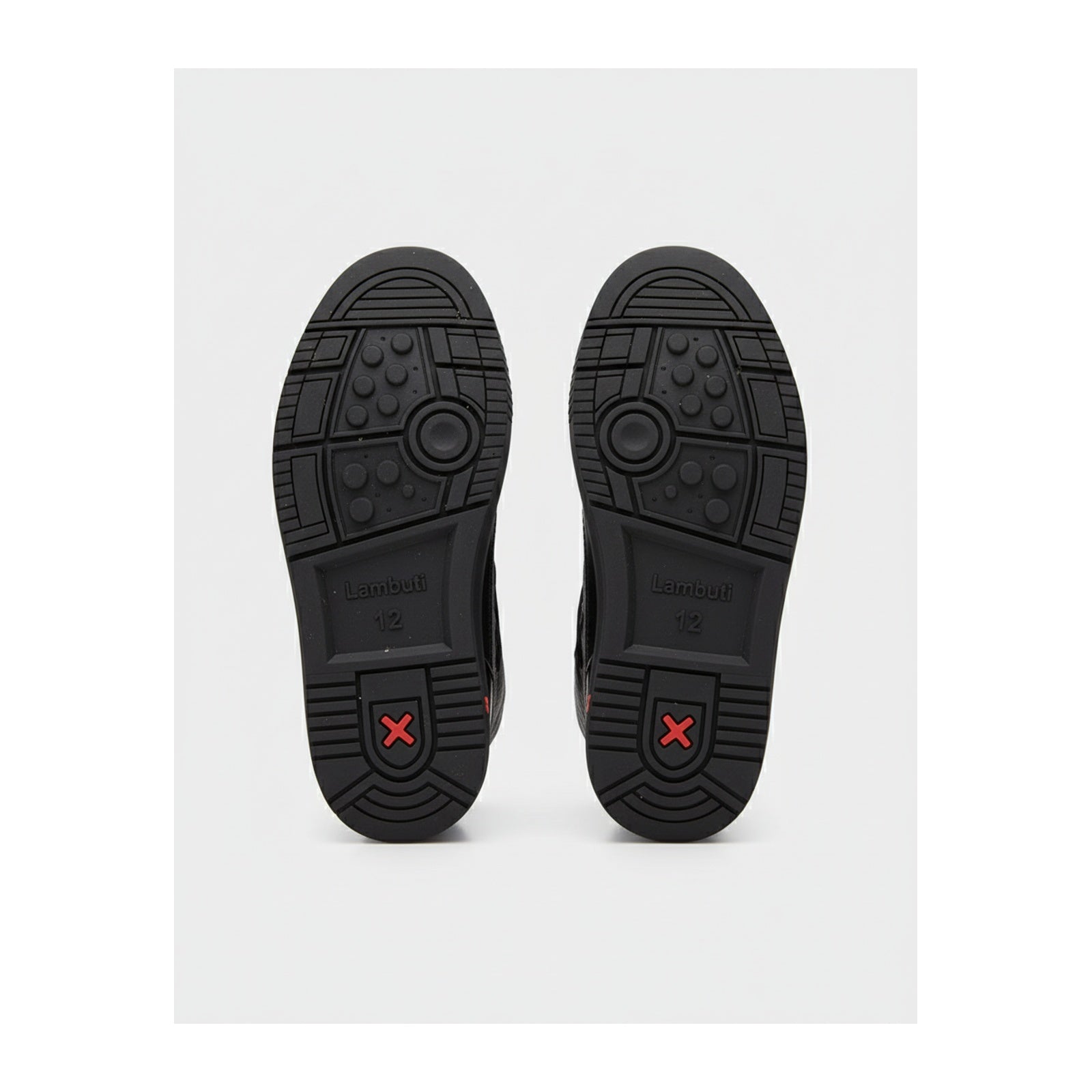 sole-view - Unisex Black Leather Biker Sneakers