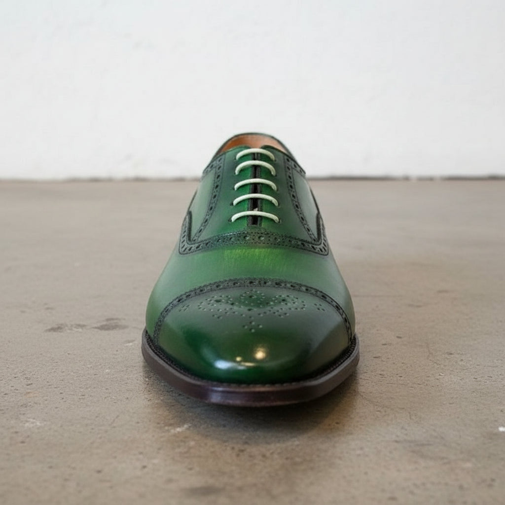 Spectator Green Wedding Shoes for Men Fashion Brogue Shoes