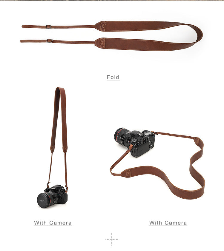 Stylish Leather Adjustable Strap for Professional Cameras