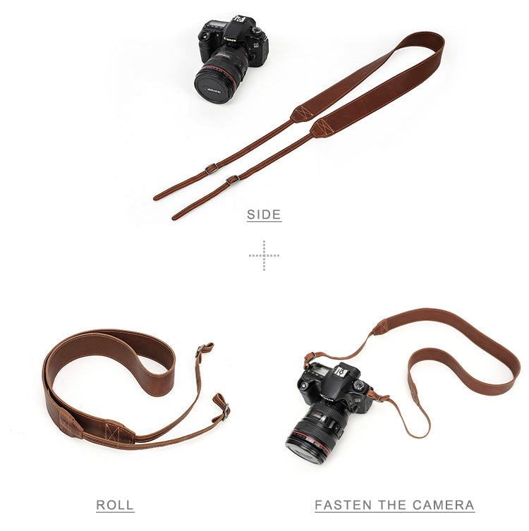 Stylish Leather Adjustable Strap for Professional Cameras