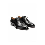 Handmade Mens Black Formal Shoes, Men Black Tuxedo Leather Shoes, Shoes - three-quarter-view