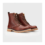 three-quarter-view - Men's Black Leather Biker Boots