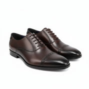 three-quarter-view - Men's Black Leather Formal Dress Shoes