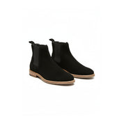 three-quarter-view - Men's Black Suede Chelsea Boots