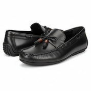 three-quarter-view - Men's Brown Genuine Cow Leather Casual Loafers