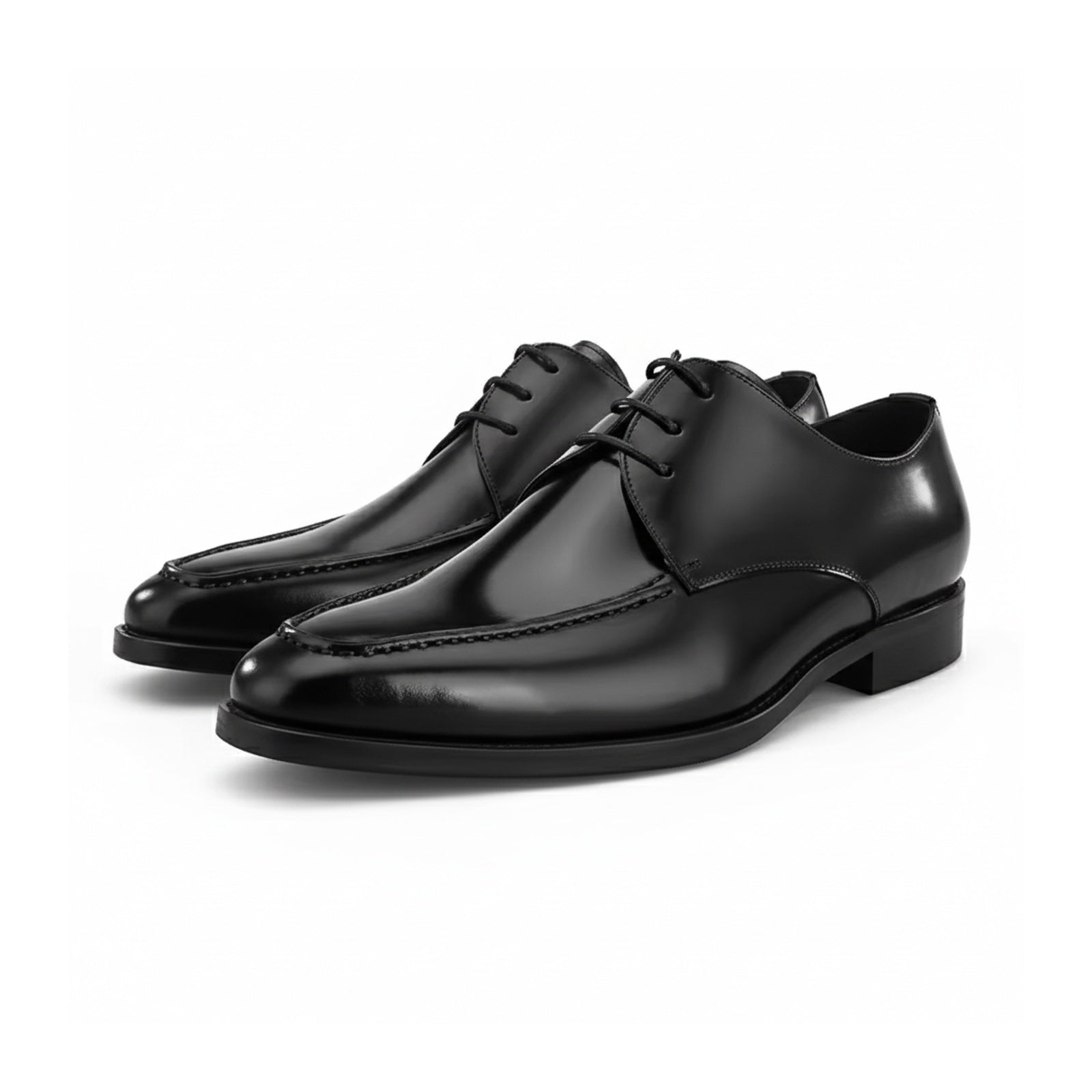 three-quarter-view - Men's Brown Leather Brogue Shoes