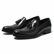 three-quarter-view - Men's Brown Leather Casual Loafers
