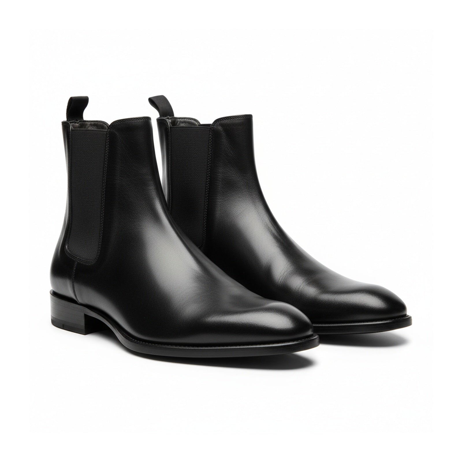 three-quarter-view - Men's Brown Leather Chelsea Boots