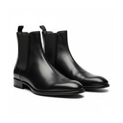 three-quarter-view - Men's Brown Leather Chelsea Boots