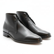 three-quarter-view - Men's Brown Leather Chukka Ankle Boots